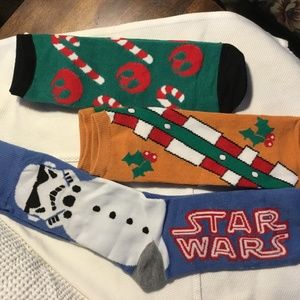 Star Wars Christmas Themed Socks | 2 Ankle | 1 Over-Calf | NWOT